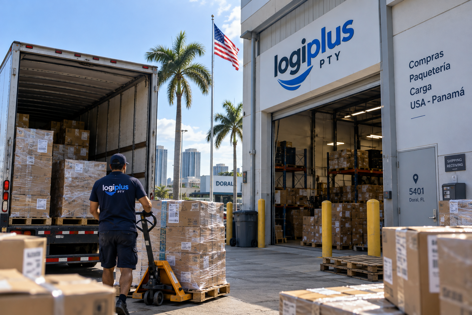 Recepción y manejo de compras, paquetería y carga en Estados Unidos con destino a Panamá